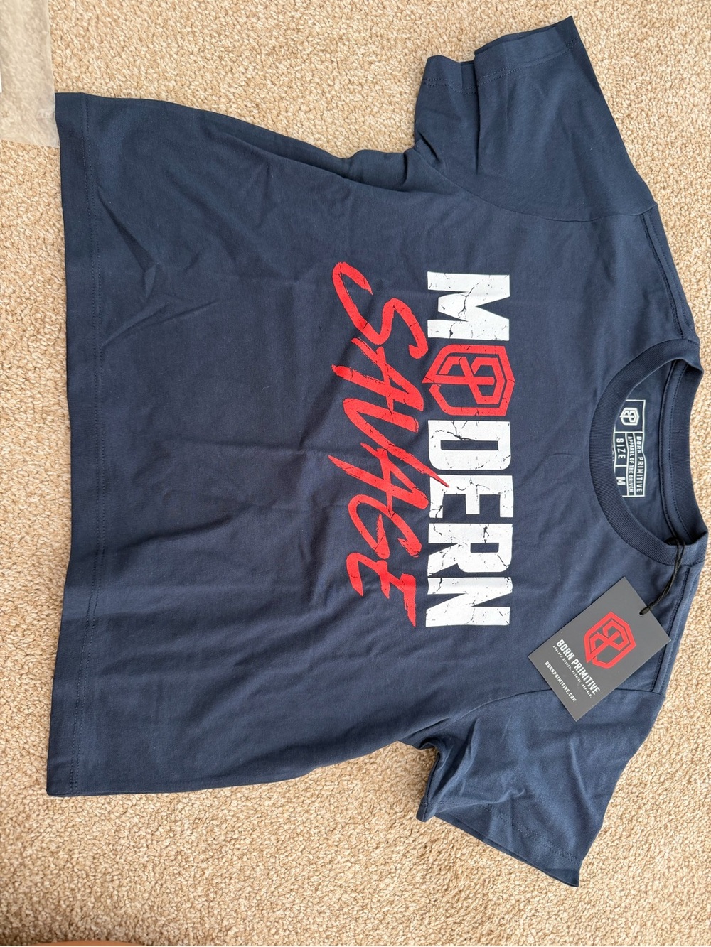 Born Primitive Navy T-shirt with Red and White Graphic